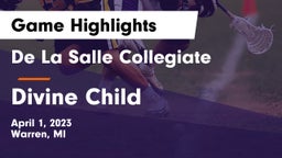 De La Salle Collegiate vs Divine Child  Game Highlights - April 1, 2023