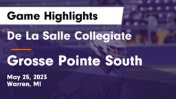 De La Salle Collegiate vs Grosse Pointe South  Game Highlights - May 25, 2023