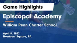 Episcopal Academy vs William Penn Charter School Game Highlights - April 8, 2022
