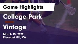 College Park  vs Vintage  Game Highlights - March 15, 2022