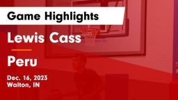 Lewis Cass  vs Peru  Game Highlights - Dec. 16, 2023