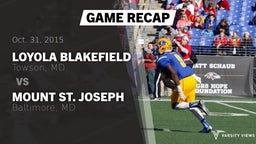 Recap: Loyola Blakefield  vs. Mount St. Joseph  2015
