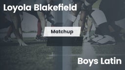 Matchup: Loyola Blakefield vs. Boys Latin  2016