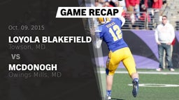 Recap: Loyola Blakefield  vs. McDonogh  2015