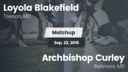 Matchup: Loyola Blakefield vs. Archbishop Curley  2016