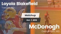 Matchup: Loyola Blakefield vs. McDonogh  2016