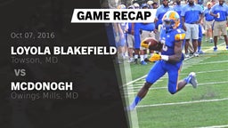 Recap: Loyola Blakefield  vs. McDonogh  2016