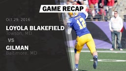 Recap: Loyola Blakefield  vs. Gilman  2016