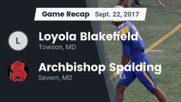 Recap: Loyola Blakefield  vs. Archbishop Spalding  2017