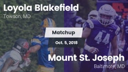 Matchup: Loyola Blakefield vs. Mount St. Joseph  2018