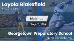 Matchup: Loyola Blakefield vs. Georgetown Preparatory School 2020