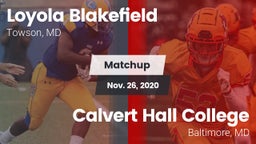 Matchup: Loyola Blakefield vs. Calvert Hall College  2020