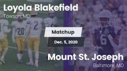 Matchup: Loyola Blakefield vs. Mount St. Joseph  2020