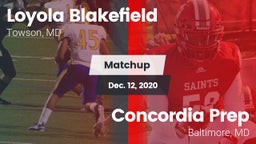 Matchup: Loyola Blakefield vs. Concordia Prep  2020