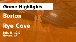 Burton  vs Rye Cove  Game Highlights - Feb. 18, 2022