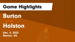 Burton  vs Holston  Game Highlights - Dec. 5, 2023