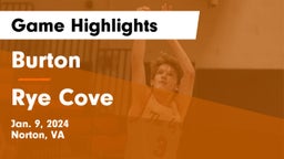 Burton  vs Rye Cove Game Highlights - Jan. 9, 2024