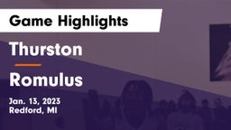 Thurston  vs Romulus  Game Highlights - Jan. 13, 2023