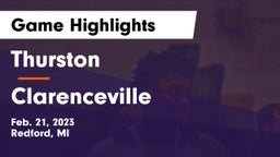 Thurston  vs Clarenceville  Game Highlights - Feb. 21, 2023