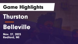 Thurston  vs Belleville  Game Highlights - Nov. 27, 2023