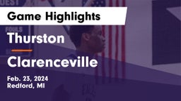 Thurston  vs Clarenceville  Game Highlights - Feb. 23, 2024