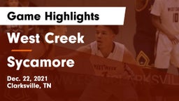 West Creek  vs Sycamore  Game Highlights - Dec. 22, 2021