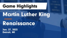 Martin Luther King  vs Renaissance  Game Highlights - Jan. 27, 2023