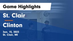 St. Clair  vs Clinton  Game Highlights - Jan. 15, 2023