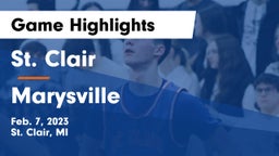 St. Clair  vs Marysville  Game Highlights - Feb. 7, 2023