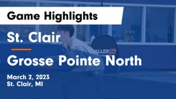 St. Clair  vs Grosse Pointe North  Game Highlights - March 2, 2023