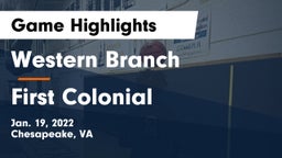 Western Branch  vs First Colonial  Game Highlights - Jan. 19, 2022
