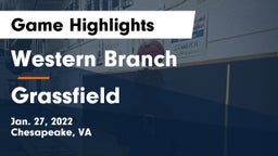 Western Branch  vs Grassfield  Game Highlights - Jan. 27, 2022