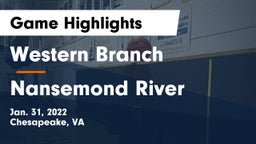 Western Branch  vs Nansemond River  Game Highlights - Jan. 31, 2022