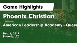 Phoenix Christian  vs American Leadership Academy - Queen Creek Game Highlights - Dec. 6, 2019