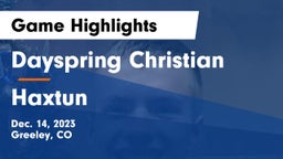Dayspring Christian  vs Haxtun  Game Highlights - Dec. 14, 2023