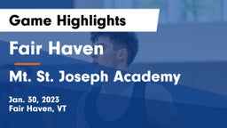 Fair Haven  vs Mt. St. Joseph Academy  Game Highlights - Jan. 30, 2023