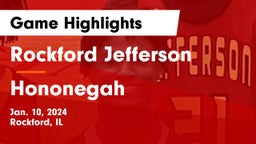 Rockford Jefferson  vs Hononegah  Game Highlights - Jan. 10, 2024