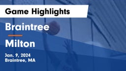 Braintree  vs Milton  Game Highlights - Jan. 9, 2024