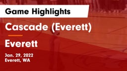 Cascade  (Everett) vs Everett  Game Highlights - Jan. 29, 2022
