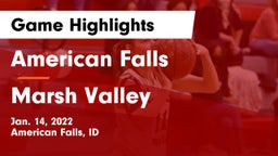 American Falls  vs Marsh Valley  Game Highlights - Jan. 14, 2022