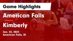 American Falls  vs Kimberly  Game Highlights - Jan. 24, 2022