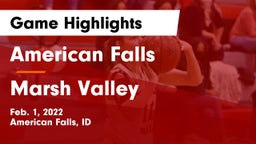 American Falls  vs Marsh Valley  Game Highlights - Feb. 1, 2022