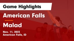 American Falls  vs Malad Game Highlights - Nov. 11, 2023