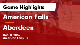 American Falls  vs Aberdeen  Game Highlights - Dec. 8, 2023