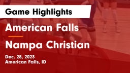 American Falls  vs Nampa Christian  Game Highlights - Dec. 28, 2023