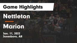Nettleton  vs Marion  Game Highlights - Jan. 11, 2022