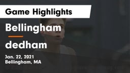 Bellingham  vs dedham  Game Highlights - Jan. 22, 2021