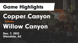 Copper Canyon  vs Willow Canyon  Game Highlights - Dec. 7, 2022