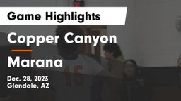 Copper Canyon  vs Marana  Game Highlights - Dec. 28, 2023