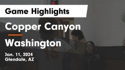 Copper Canyon  vs Washington  Game Highlights - Jan. 11, 2024